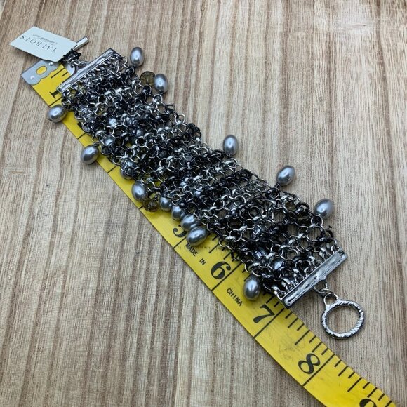 TALBOTS NWT PEARL BEAD CLUSTER MULTI-STRAND BRACELET - Picture 7 of 7